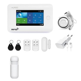 HUXGO HXA006 Wireless Alarm System WiFi + GSM 4G Module with 1x Motion Sensor - Home Alarm System, SMS Notifications, Control from Phone