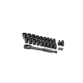Crescent 25 Piece 3/8" Drive Pass-Thru X6 Standard Spline Mechanics Tool Set - CX6PT25