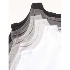 HonestBaby Unisex Baby Multipack Muscle T-shirts Sleeveless Tees 100% Organic Cotton For Infant Boys, Girls, And Toddler Tank Top, 5-pack Gray Ombre, 4T US