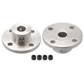 sourcing map 7mm Inner Dia H13*D16 Rigid Flange Coupling Motor Guide Shaft Coupler Motor Connector 2PCS for DIY Parts