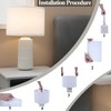 Ceramic Table Lamps Set of 2, White Modern Table Lamp