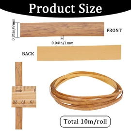 GORGECRAFT 8 mm x 10 m Rattan Weave Material Webbing Basket Weave Reed Synthetic Rattan Woven Furniture Repair Kit Plastic Pipe Attachment for Garden Patio Chair Supply Gold