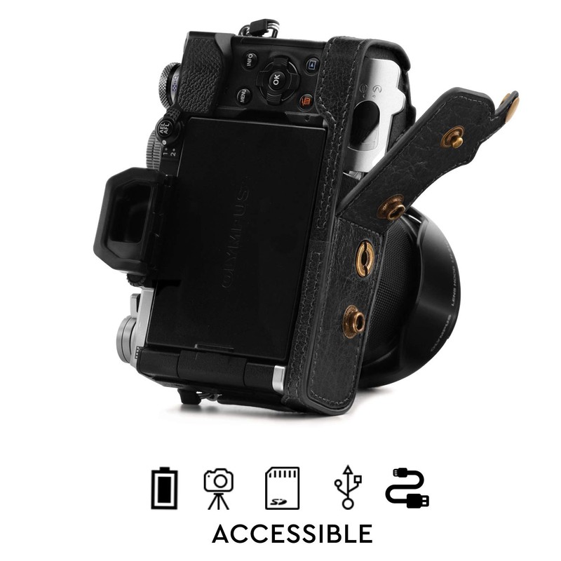 MegaGear MG1862 Ever Ready Genuine Leather Camera Case Compatible with