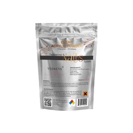 Vencys Acrylic Powder for Nail (16 oz CLEAR) + Veencys TRUE EMA Professional Liquid Monomer. Non-yellowing. Ultra Shine and Strong Nail (8 FL oz)