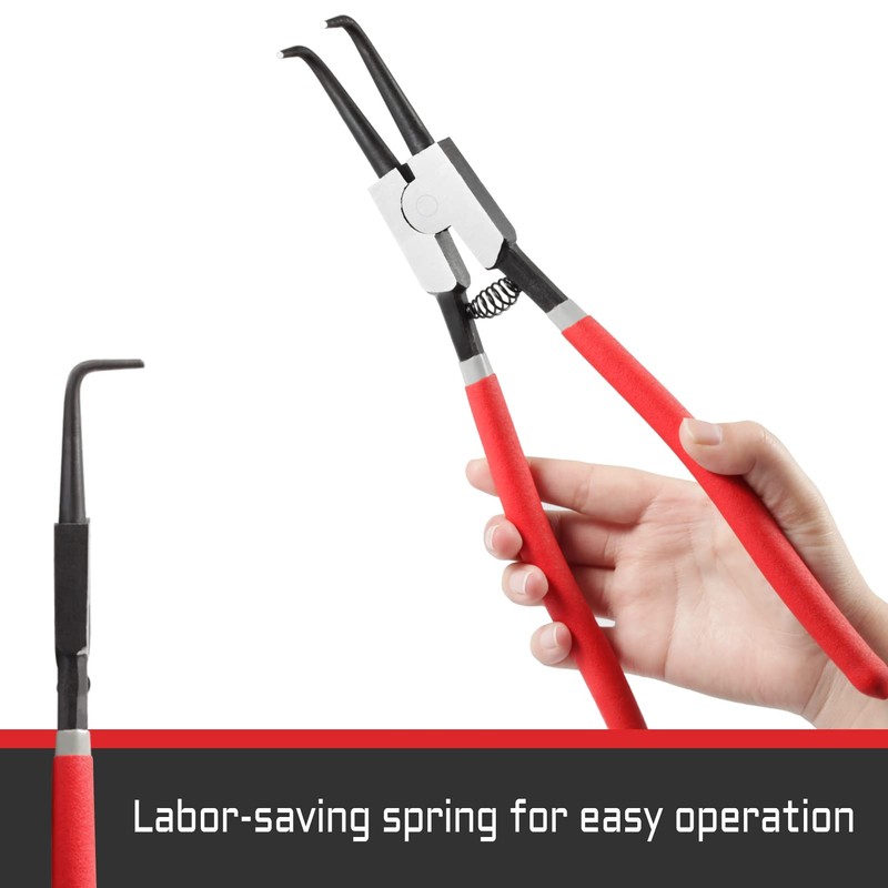 LEONTOOL 13-Inch Snap Ring Plier Heavy Duty External Circlip Pliers