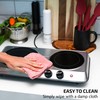 OVENTE Countertop Infrared Double Burner, 1700W Electric Hot Plate and