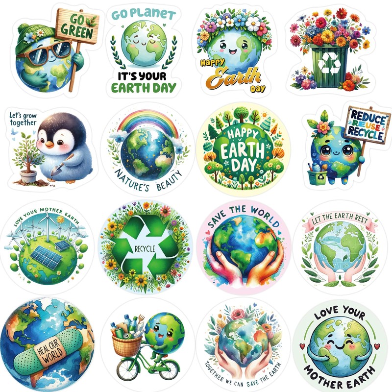 Treasure Cove Save The Earth Sticker for Kids Earth Day