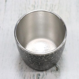 Osaka Tinware (Suzuki), Guinomi, Kacho Fugetsu, Black, Gift Wrapping Specifications