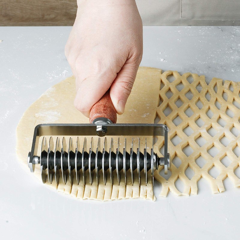 Stainless Steel Pizza Lattice Roller Cookie Pie Pizza Pastry Cutter