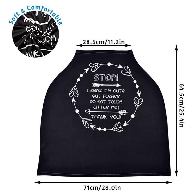 Car Seat Covers for Babies, No Touching Sign Car seat