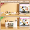 Marbrasse Desk Organiser with 3 Drawers,Multi-Functional Pen Holder,Desk Tidy and