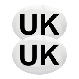 Tek Automotive Oval UK Magnetic Car Sticker Twin Pack | GB Magnetic Car Stickers for Europe 2024 | Waterproof Vinyl UK Car Magnet for Driving in France and Europe | 18cm x 13.3cm