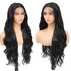 X-Tress Brown Lace Wig Synthetic for Women 26" Body Wavy