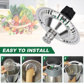 Milk Frother Attachment Compatible with Thermomix TM5 TM6 - Milk Frothing Parts, Mixer Accessories for Thermomix Food Processor, with Brush