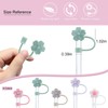 Hebterrka Thermal Cup Accessories: Pack of 5 Multicoloured Flower Straw