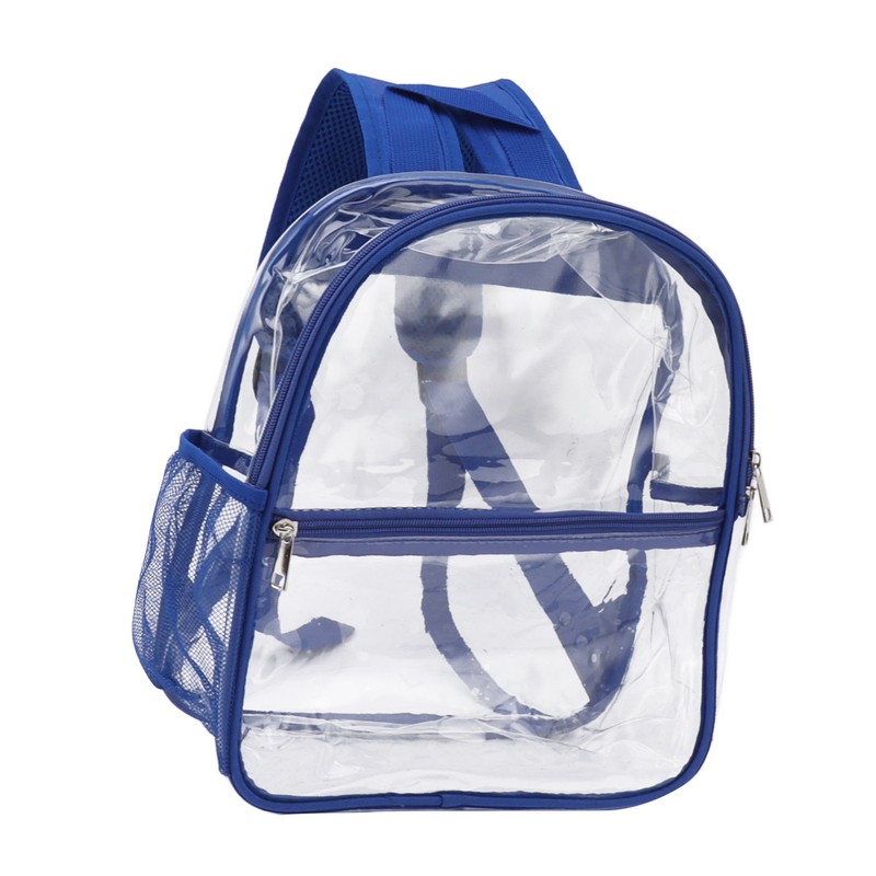 PVC Transparent Backpack Portable PVC Zipper Design High Capacity Clear