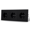 JIMEIDA 3 Socket Black Matt Flush-Mounted Smooth Skin Feel with