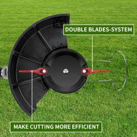[UPGRADE]Dual Blade Disc Cordless Strimmer Blade Holder Replacement Compatible for Terratek Grass Trimmer GGCGT18, TTCGT18-3 & TCSBUN, 20Pcs Replacement Blades