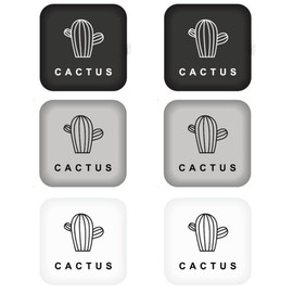 Square Silicone Door knob Wall Protector,Wall Door Stopper – 6 Pack, 1.77 Inch Soft Adhesive Wall Protectors with Cactus Design, Shock-Absorbing Door Stoppers, 3 Colors