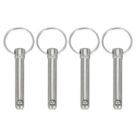 MECCANIXITY Quick Release Pin, Dia 5/16"(8mm) Usable Length 1.5"(38mm) Total Length 3.07"(78mm) Bimini Top Pin Marine Hardware Carbon Steel for Boat Accessories, Pack of 4