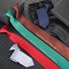 6 Pieces Men's Clip on Ties Solid Color Clip on