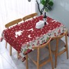 Aiojool Gnome Truck Christmas Tablecloth 57x42 Inches Rectangular Christmas Red