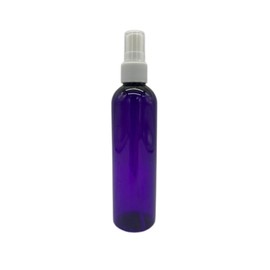 Natural Farm - Botellas de plástico Cosmo moradas de 4 onzas, paquete de 12 botellas vacías recargables, sin BPA, aceites esenciales, aromaterapia, tapas de pulverización de bomba de niebla fina acanaladas blancas, fabricadas en los Estados Unidos
