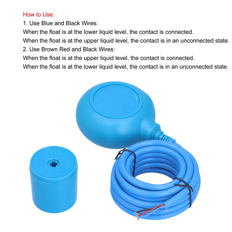 Float Switch Water Liquid Level Controller Sensor IP68 Round for