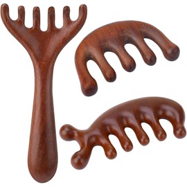 3 Masajeador Cuero Cabelludo, Masajeador De Cuero Cabelludo Para Mujeres Profesionales, Peine De Masaje De Madera Para Cuidado Capilar, Regalo Para Esposas e Hijas, Uso Diario y Viaje