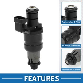 A ABSOPRO Fuel Injector No. 12564446/12575947 for Saturn Vue 2002-2005 2.2L for Chevy Malibu 2004-2005 2.2L Black