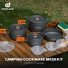 Odoland 15pcs Camping Cookware Non-Stick Lightweight Camping Pots and Pans