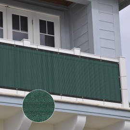 ZGR 3' x 152' Privacy Fence Screen Heavy Duty Windscreen Cover Shade Net Cloth Fencing Fabric Mesh Tarp with Brass Grommets and Cable Zip Ties, 160 GSM 90% UV Blockage, Green