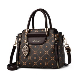 CORIOS Elegant Handbag for Women PU Leather Shoulder Bag Ladies Crossbody Bag Fashion Messenger Bag Top-Handle Bag Small Hobo Bag Satchel Bag Shopping Travel Office Tote Bag Coffee and Coffee