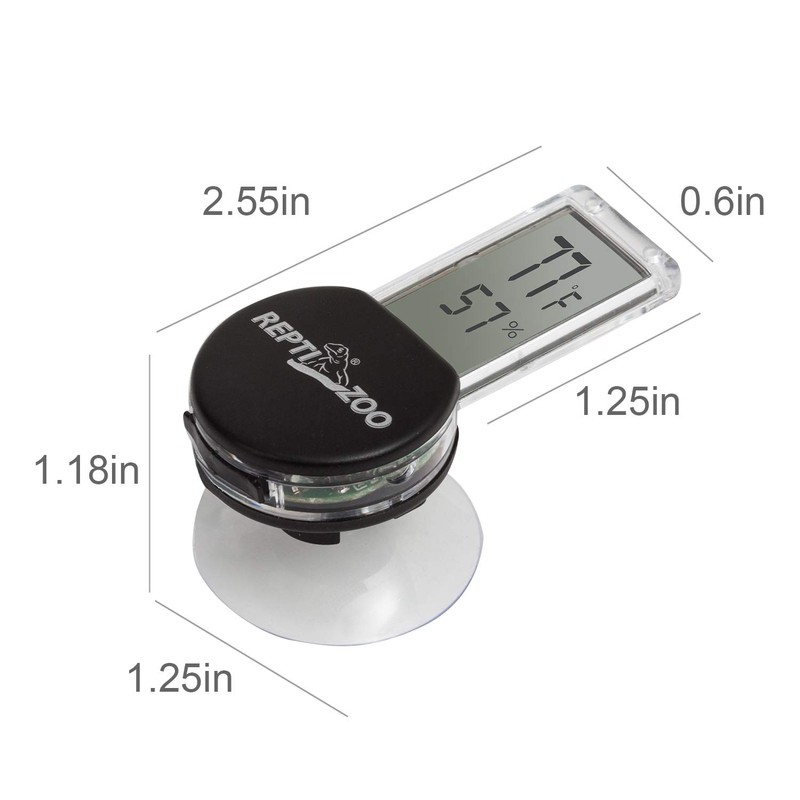 REPTI ZOO Reptile Terrarium Thermometer Hygrometer Digital LCD Display Pet