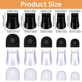 High Heel Protectors Heel Caps, 10 Pairs Clear Heel Covers for High Heel Shoes Anti Slip Noise Reducing U Shape Heel Stoppers Stiletto Tip Protectors for Weddings Grass Gravel Outdoor Use