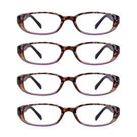 LifeArt 4 Pairs Reading Glasses, Blue Light Blocking Glasses, Computer Reading