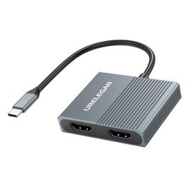 USB C to Dual HDMI Adapter 4K@60Hz for 2 Monitors, Type C to 2 HDMI Monitor Converter HDMI Splitter for Dual Monitors for MacBook Pro/Air, LenovoYoga/Thinkpad, Dell XPS