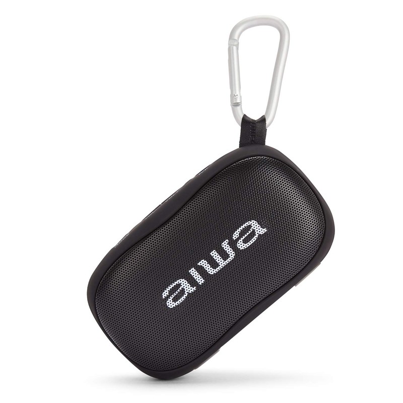 Aiwa BS-110BK: Portable Bluetooth Speaker, Moisture Resistant, Designed for Outdoor