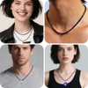 LERSUSI 4pcs Black Necklace Cords, Woven Wax Rope Chain for