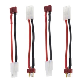 SING F LTD 2 Pairs RC Male Deans T Connector to Female Big Adapter 14AWG 10cm
