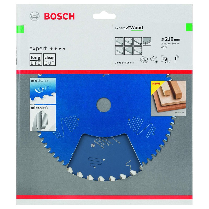 Bosch 2608644056 40T "Expert" Circular Saw Blade for Wood, Blue,