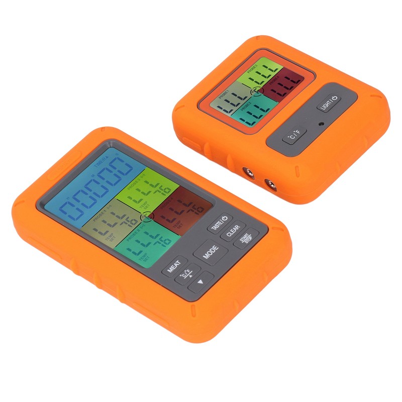 Meat Temperature Probe Smart Wireless LCD Display 4 Probes Grill