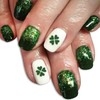LBPEPAMZ 24Pcs St. Patrick's Day Press on Nails Short Square