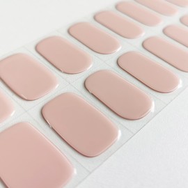 Semi Cured Gel Nail Strips Tender Pink - Easy DIY Instant Manicure with Long Lasting Results Includes Prep Pads, Nail File & Wood Stick 20 pcs of Full Nail Wraps in Different Sizes