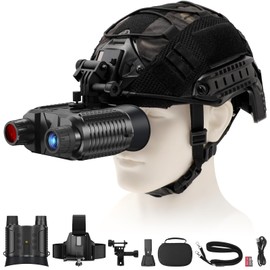 4K Night Vision Binoculars for Adults,1312FT Night Vision Goggles for Helmet,8X Digital Zoom,7-Level Infrared Adjustment for Camping