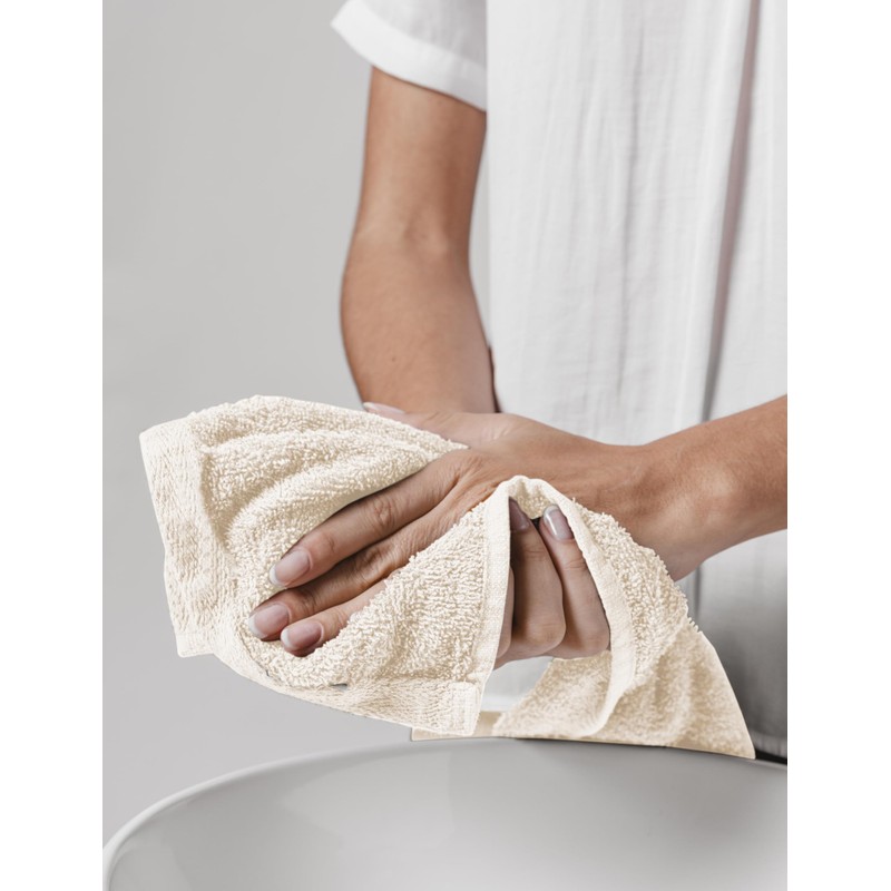 A1HC Towels Cotton Face Cloth Set 100% Organic Cotton GOTS