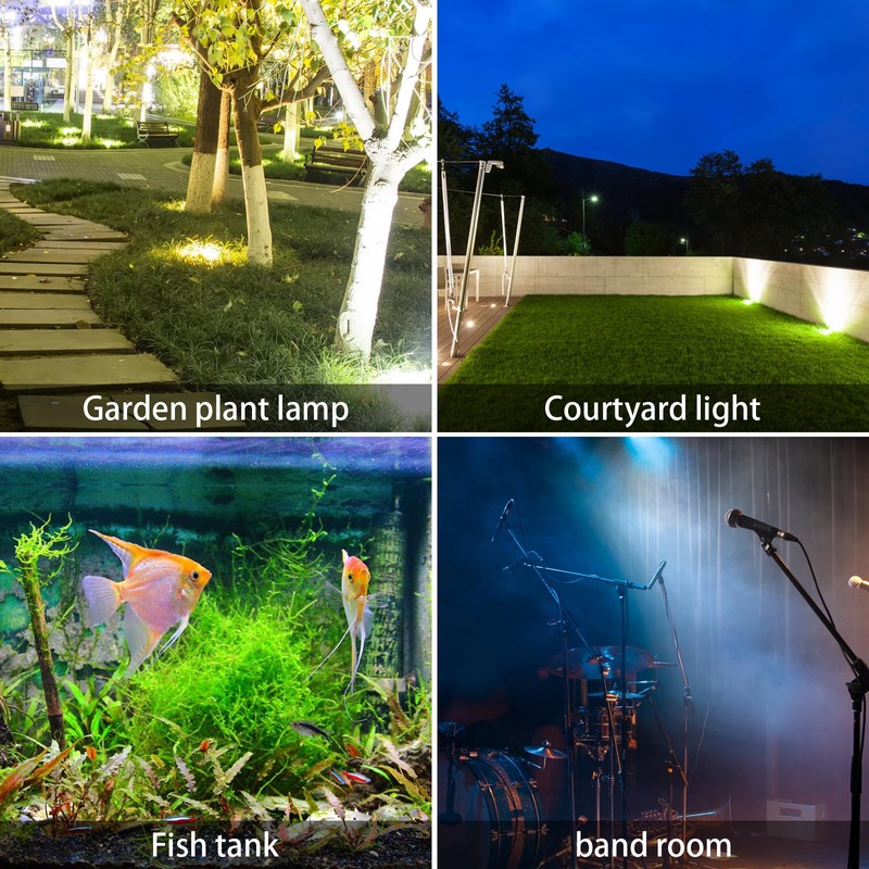 AVEKI Solar LED Landscape Spotlight,Waterproof 6 LEDs Pond Light Underwater