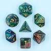 Glitter Blue Green Brown Mixed Colour Dice Set, Polyhedral Dice