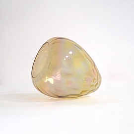 Homebelife Dragon Egg Amber Hammered Glass Shade Replacement for E26 Base Socket Table Floor Lamp, Ceiling Pendant Light, Chandelier, Wall Sconce, Dia 8" x H 9.2" Stained Champagne Globe Lampshade