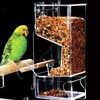 Hosukko 2PCS No Mess Bird Feeder, Transparent Acrylic, Reducing Waste,